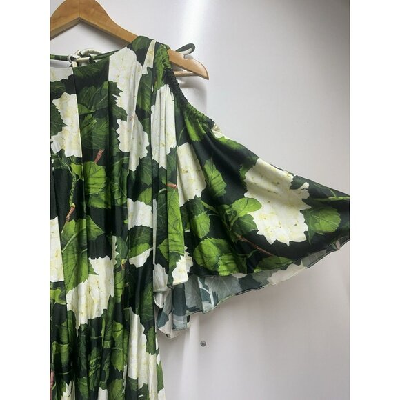Oscar de La Renta NWT NEW Hydrangea Cold Shoulder Jersey Dress Size 4 Small - Picture 7 of 11